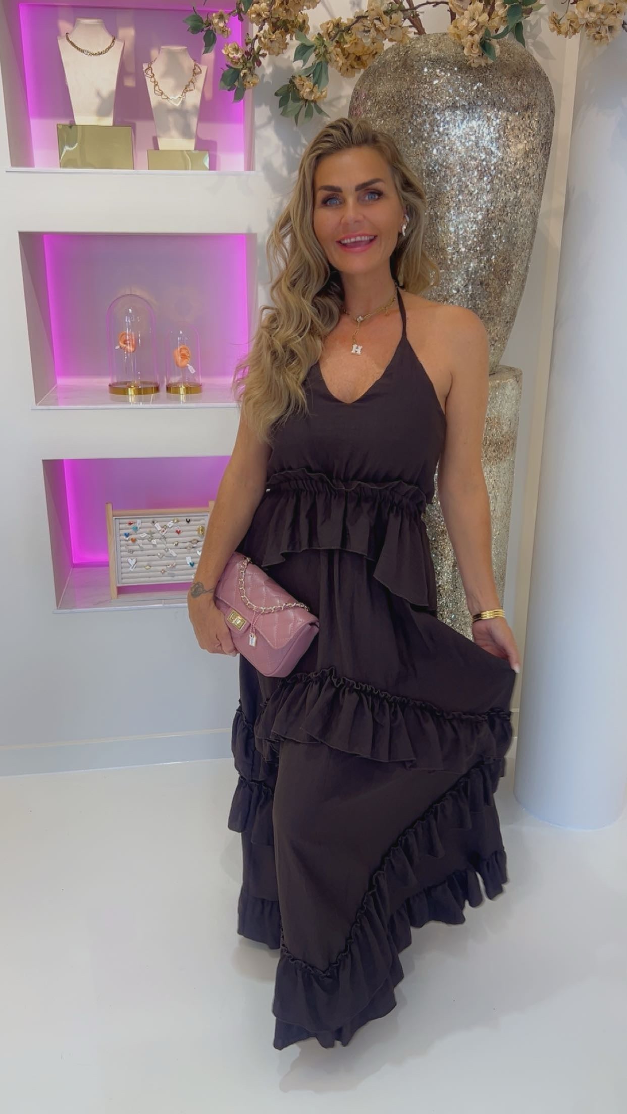 Flowy dress bruin