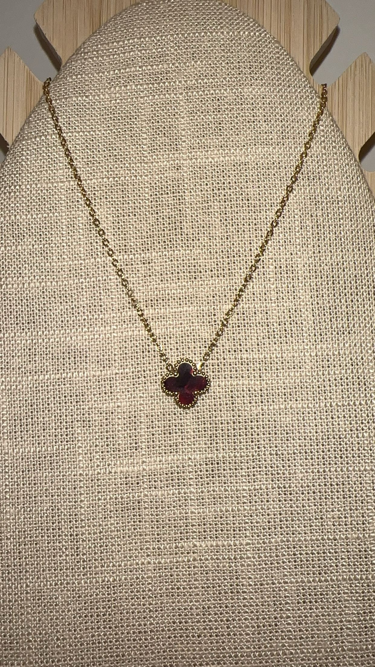 Red clover necklace