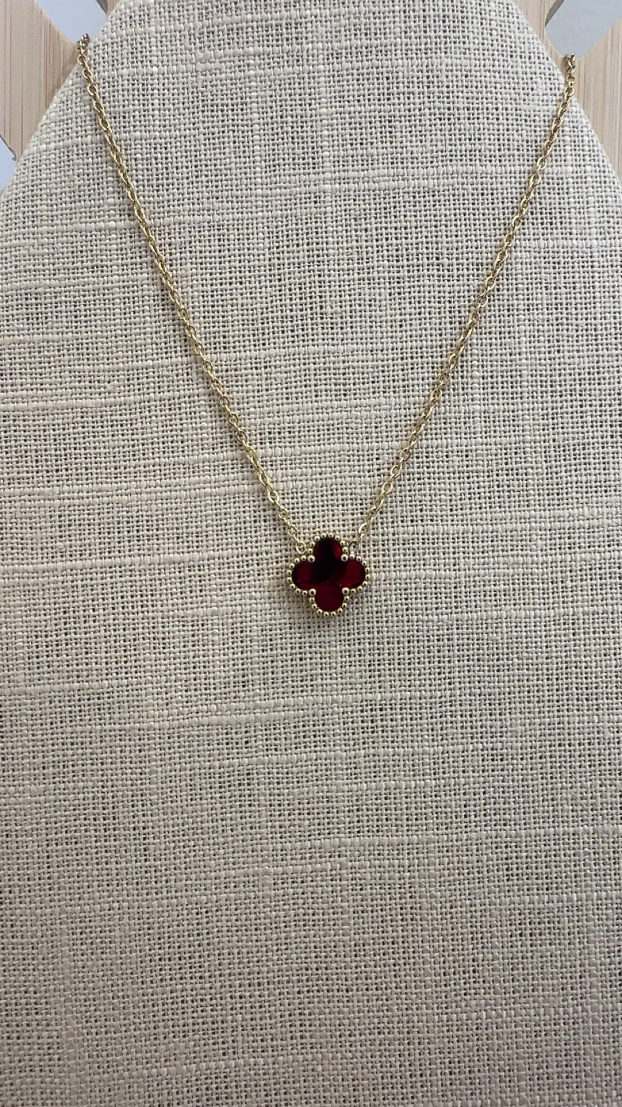 Red clover necklace