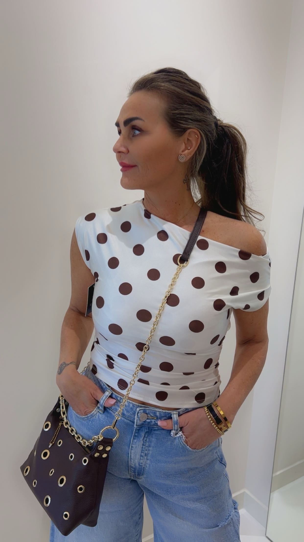 polka top wit