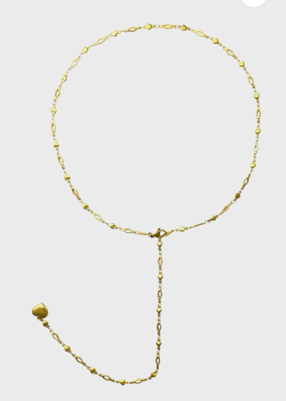 lang mini hartjes necklase