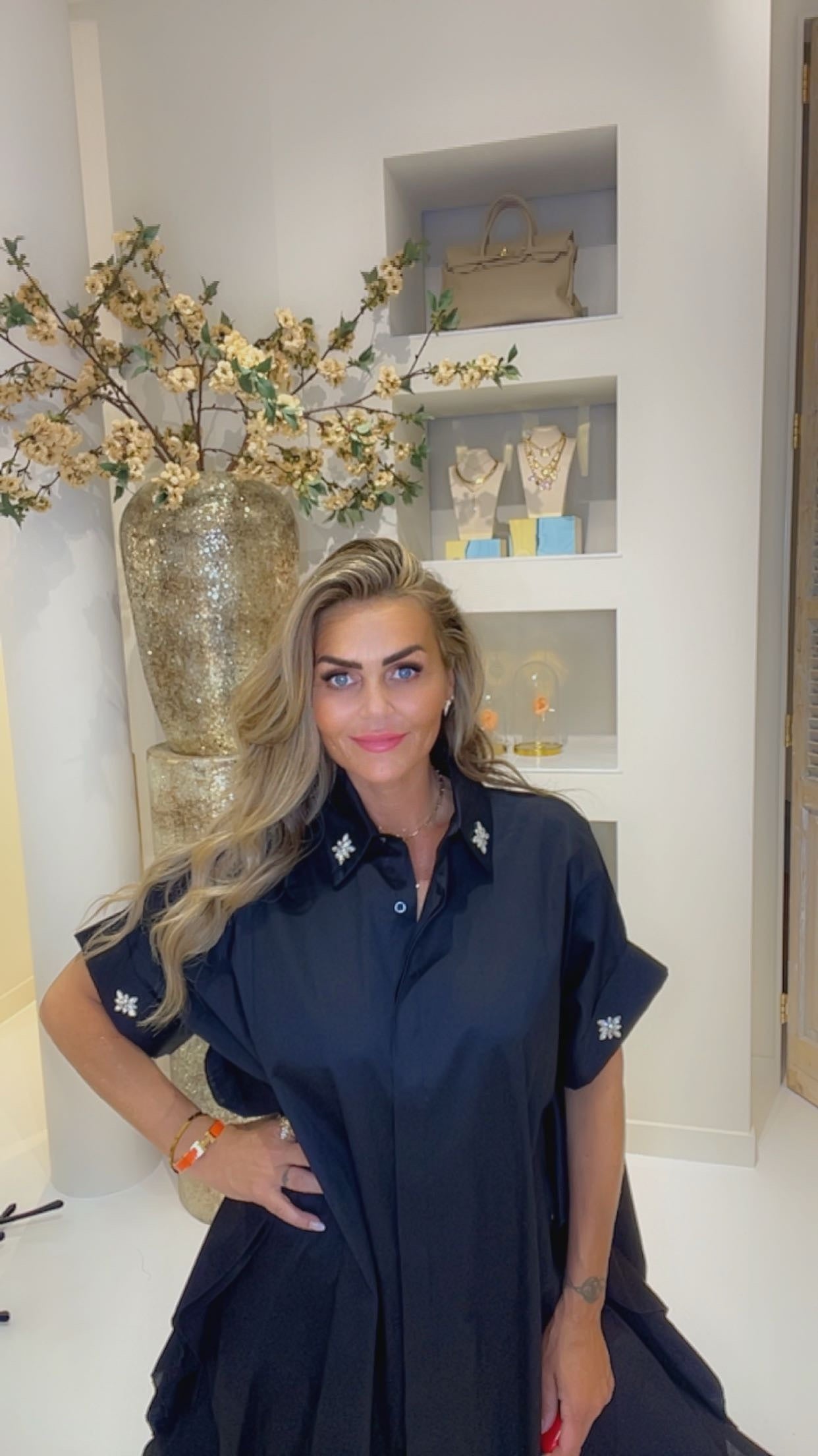 Blouse dress zwart laatste !