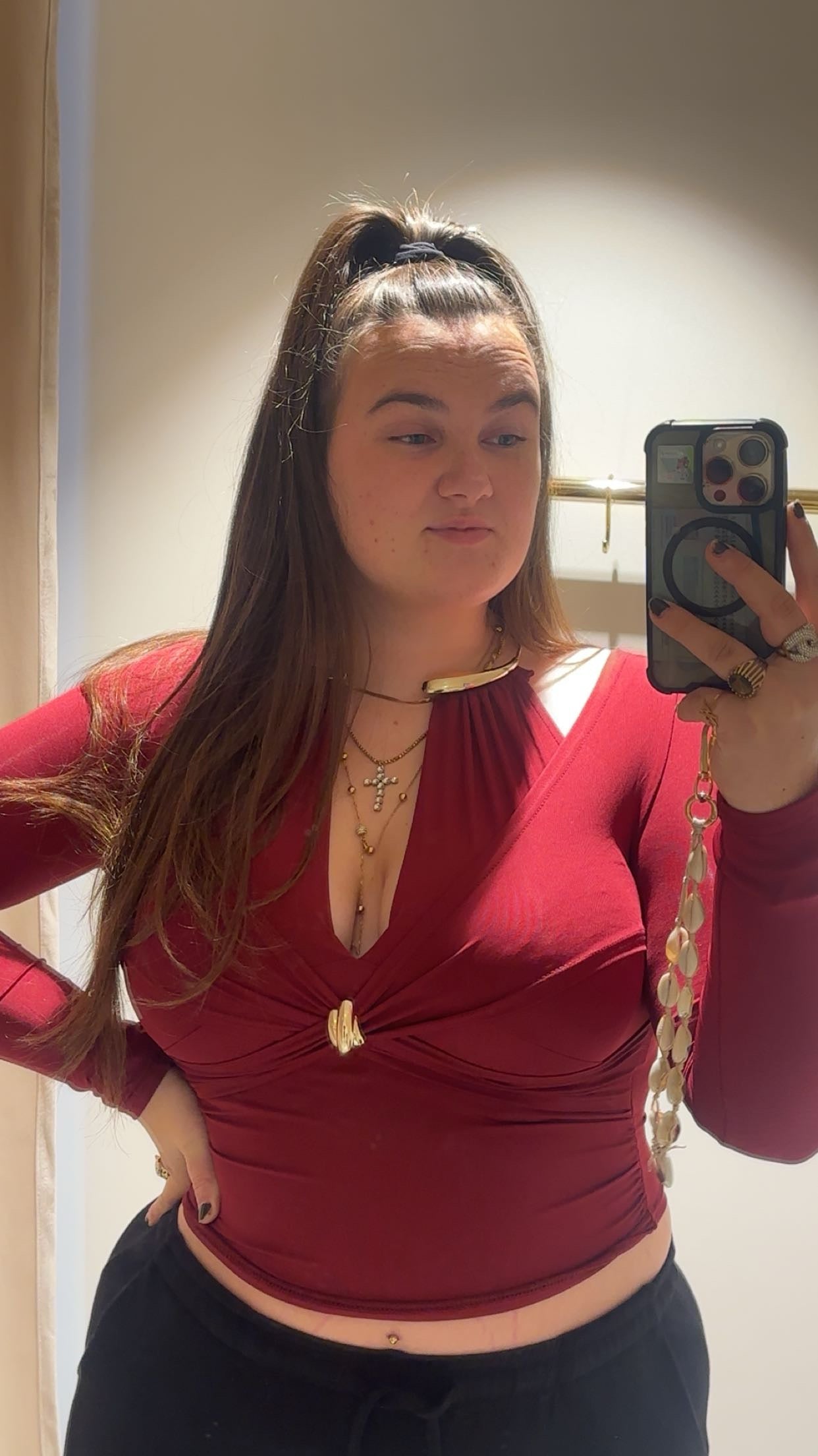 Cleo top burgendy
