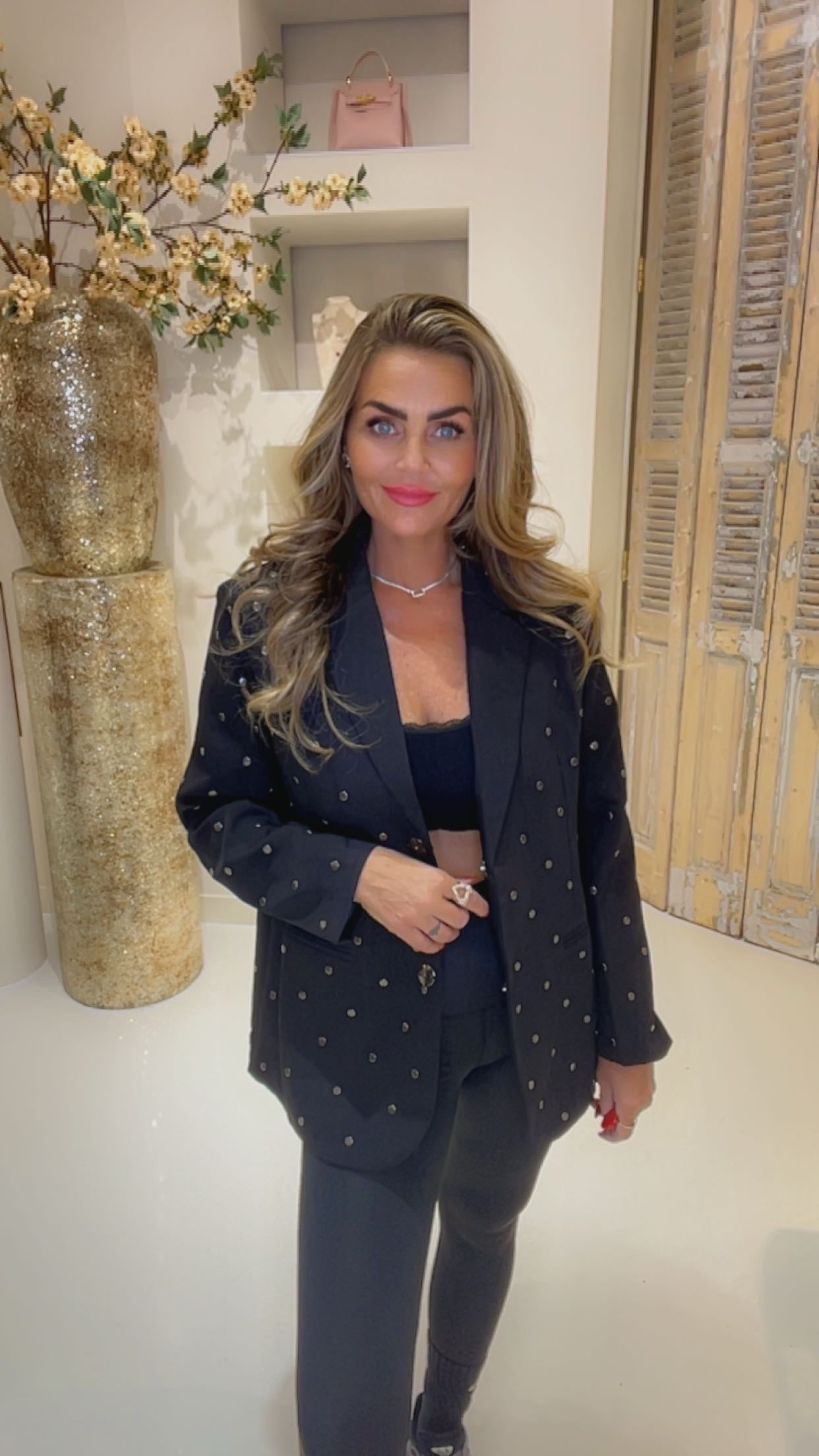 blazer stud black