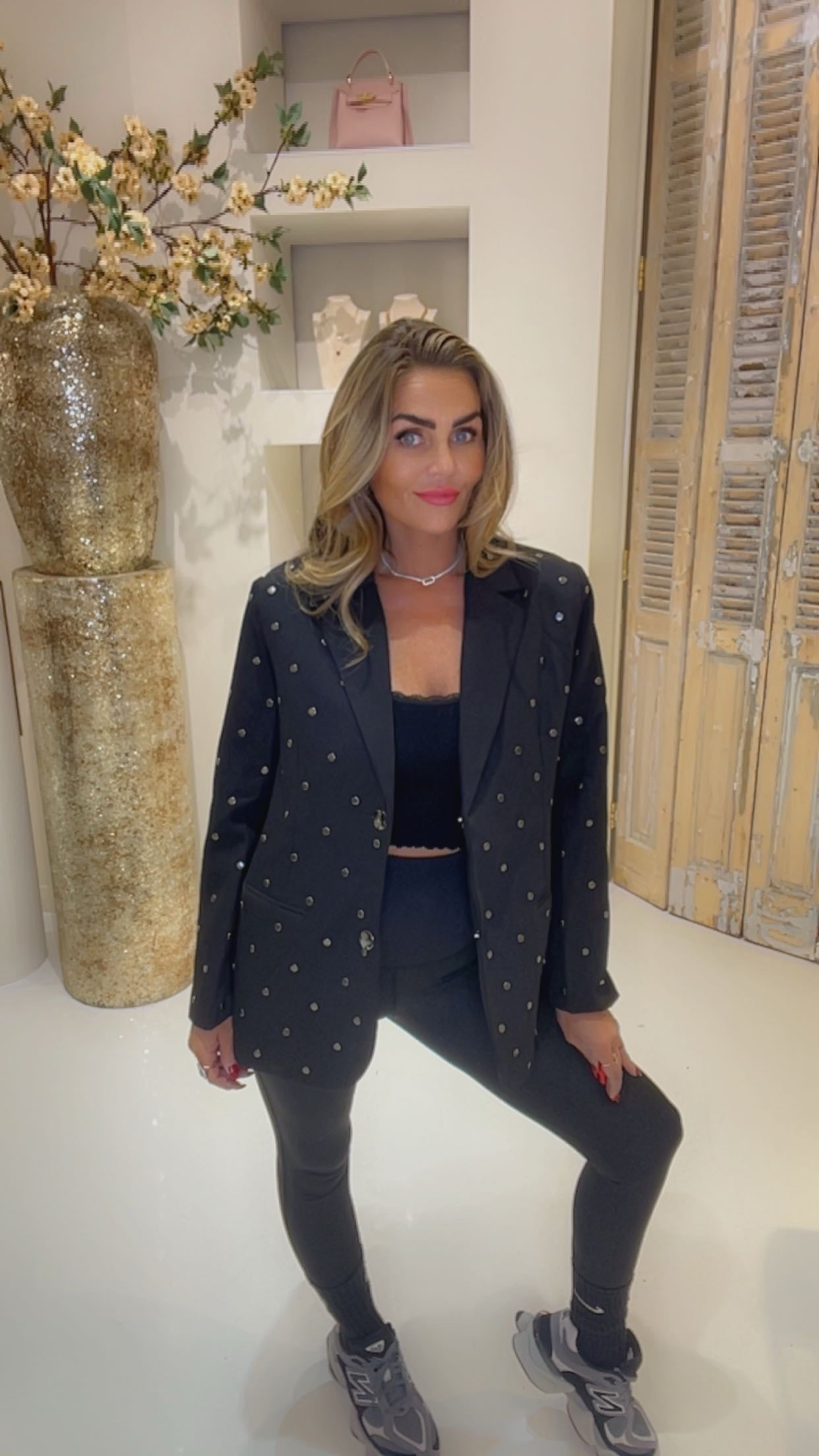 blazer stud black
