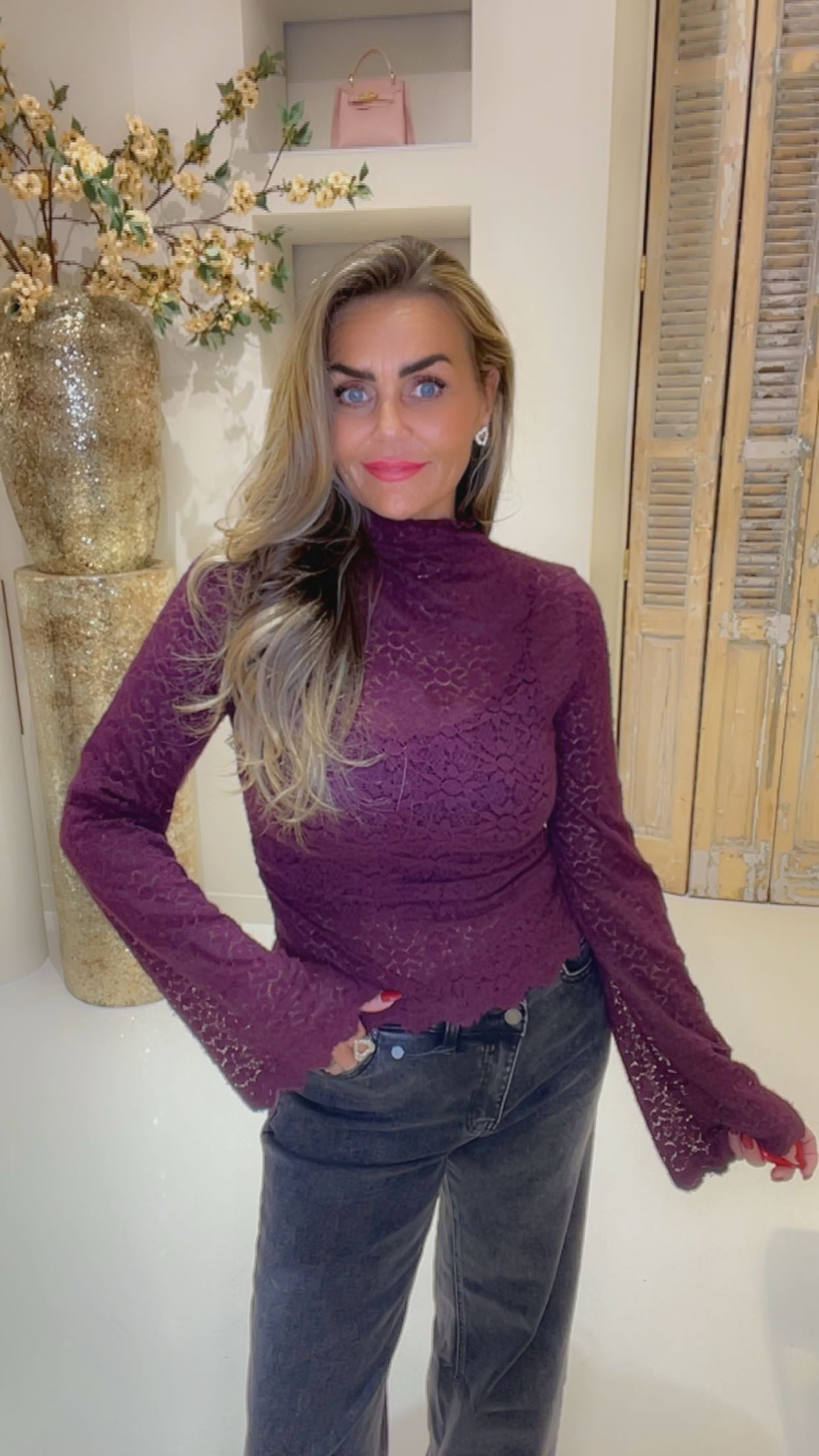 rosa top aubergine