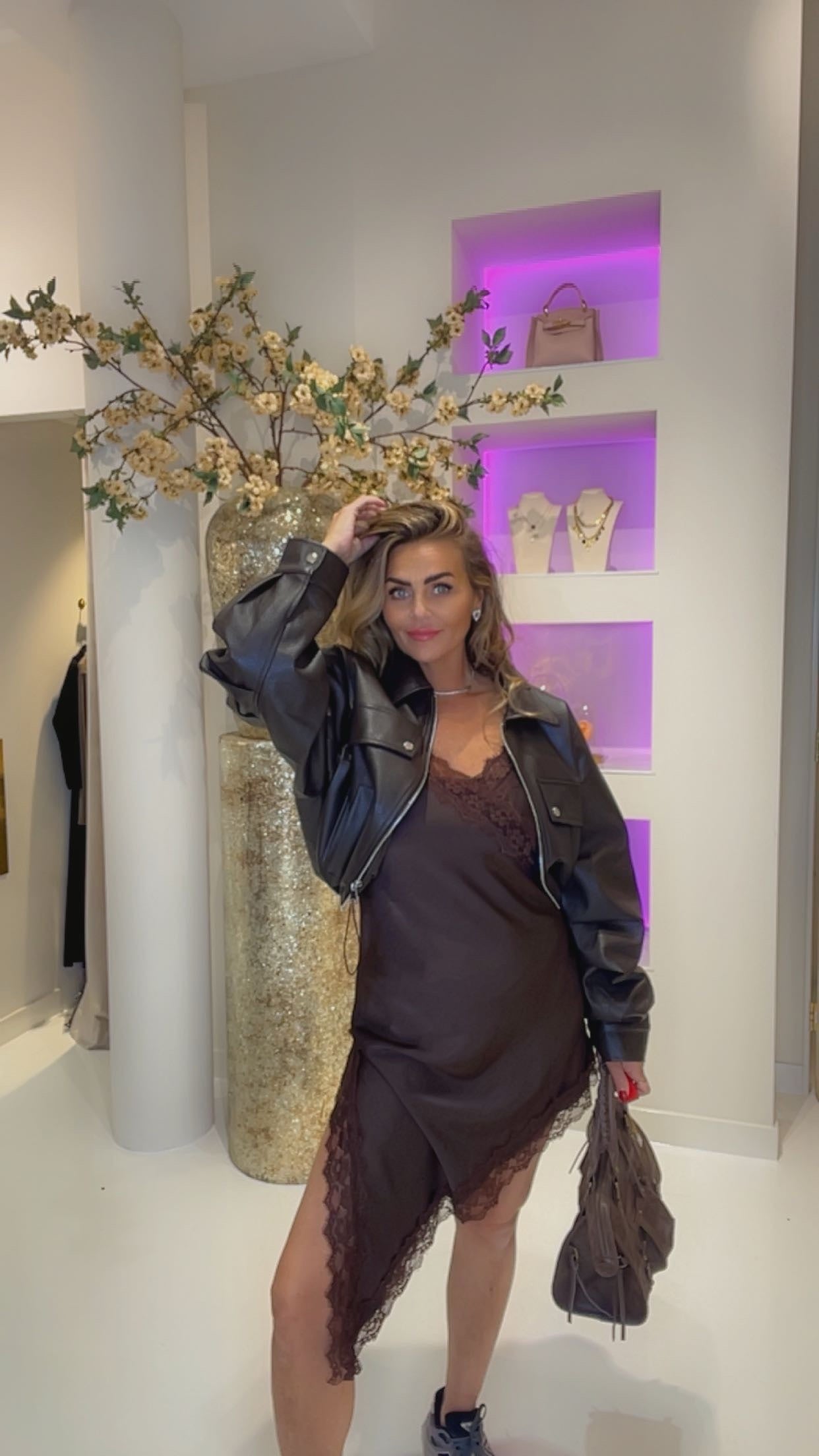 goldy dress brown