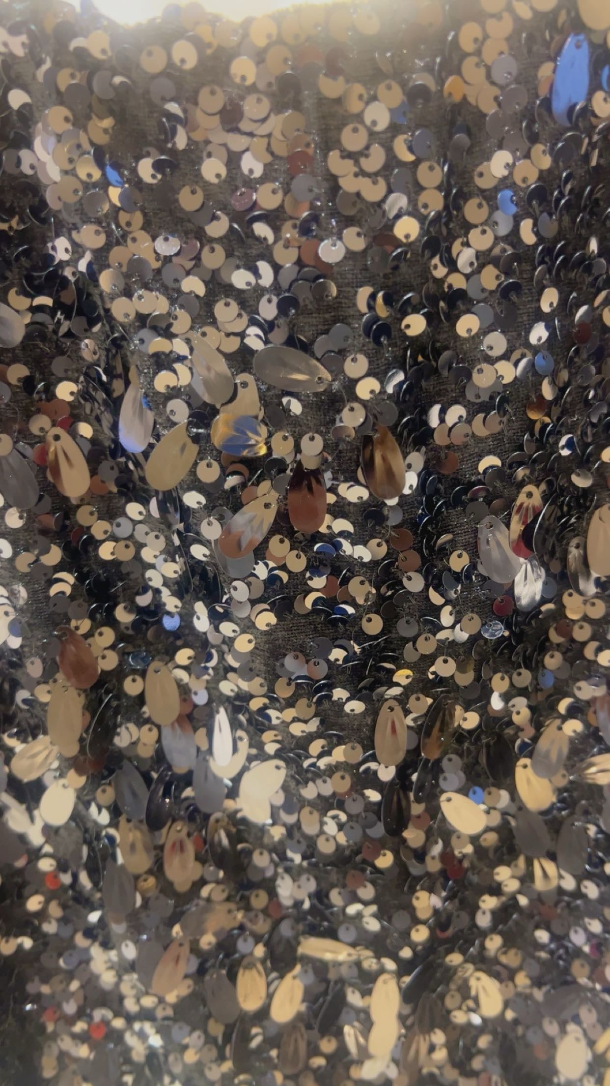 lara pailletten skirt zwart