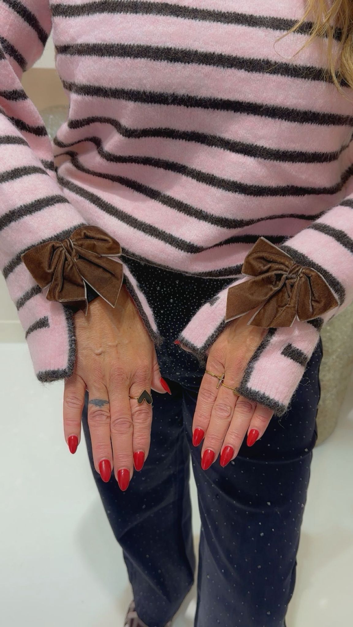 elizabeth stripe strik sweater