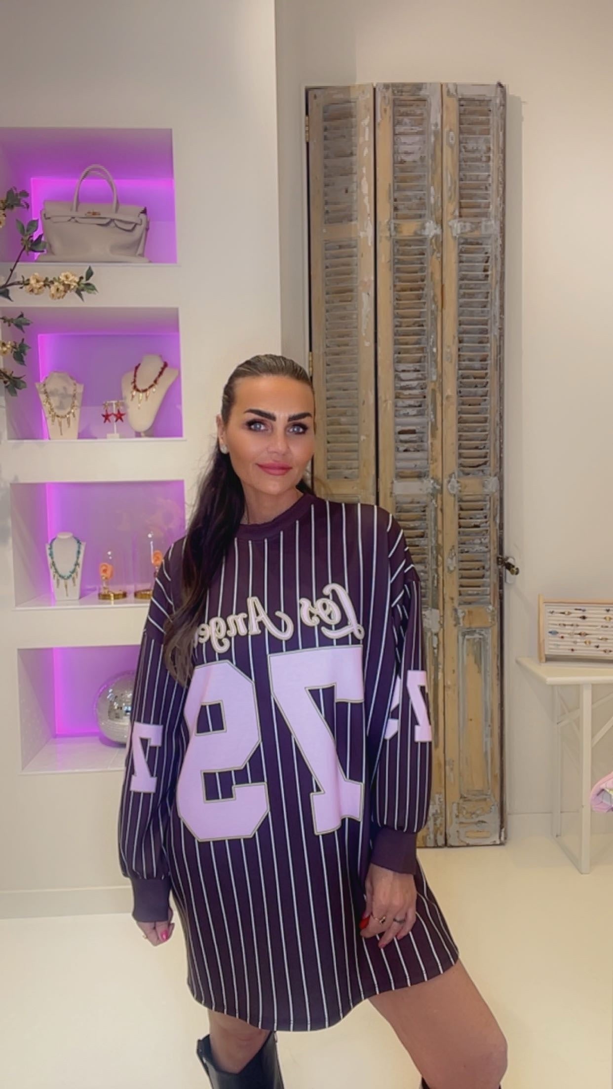 los angeles sweater dress bruin