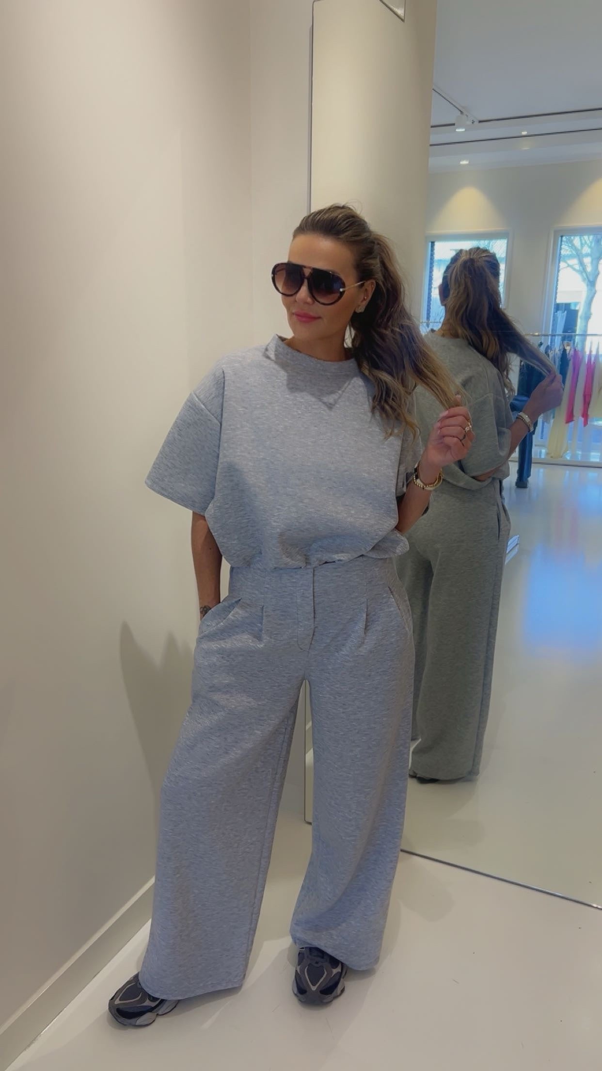 bibi 2 delige set grijs