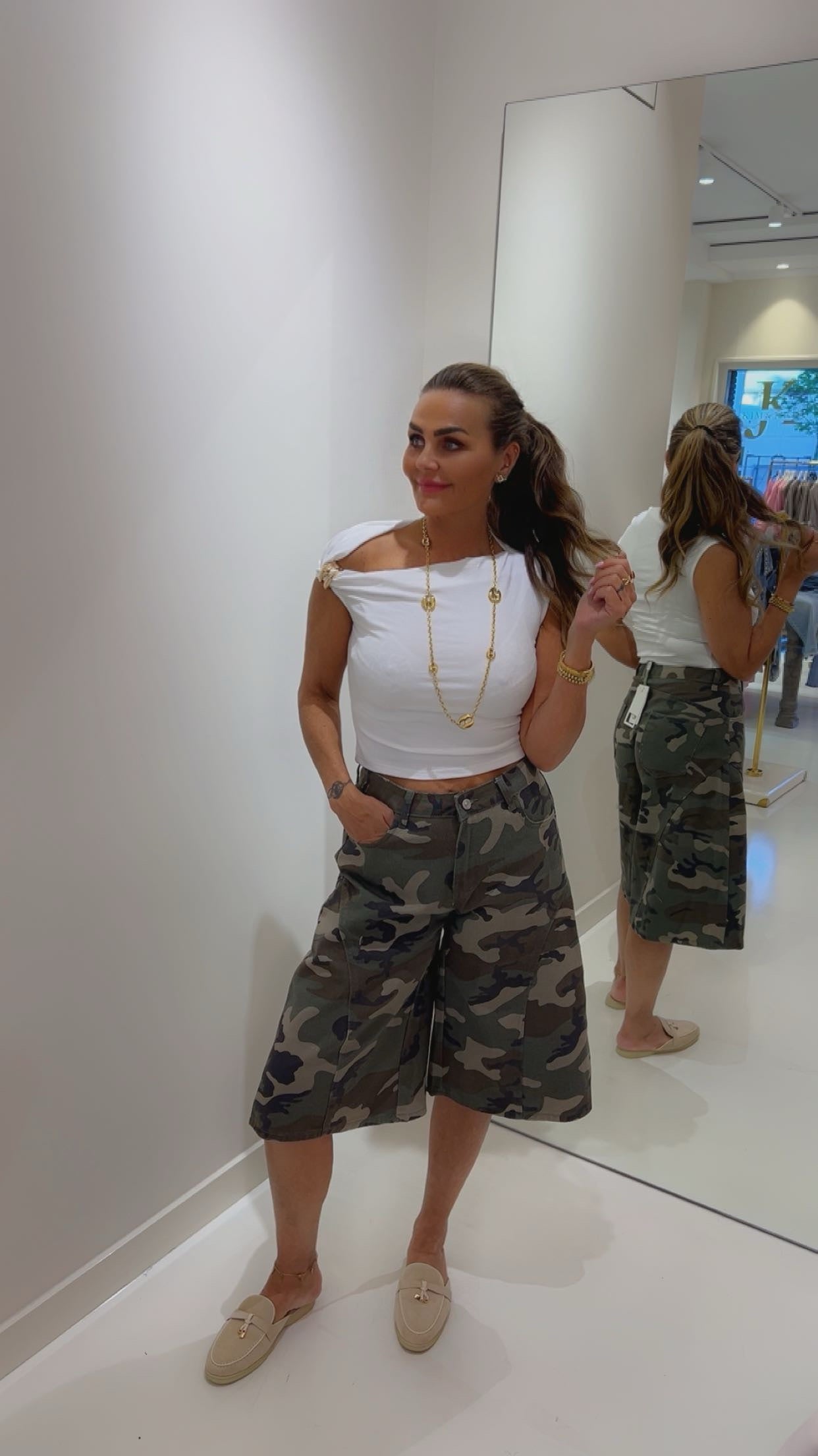 Army denim Jort