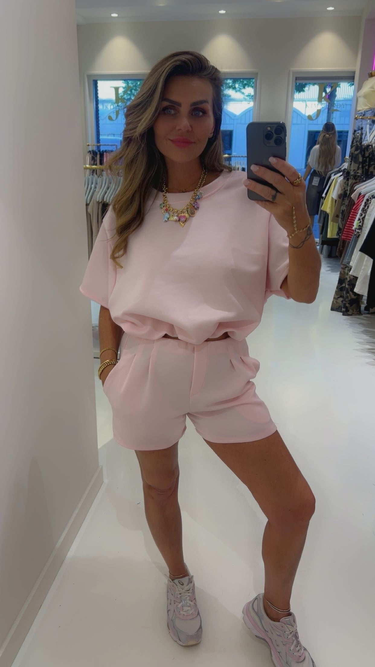 Bibi short setje roze