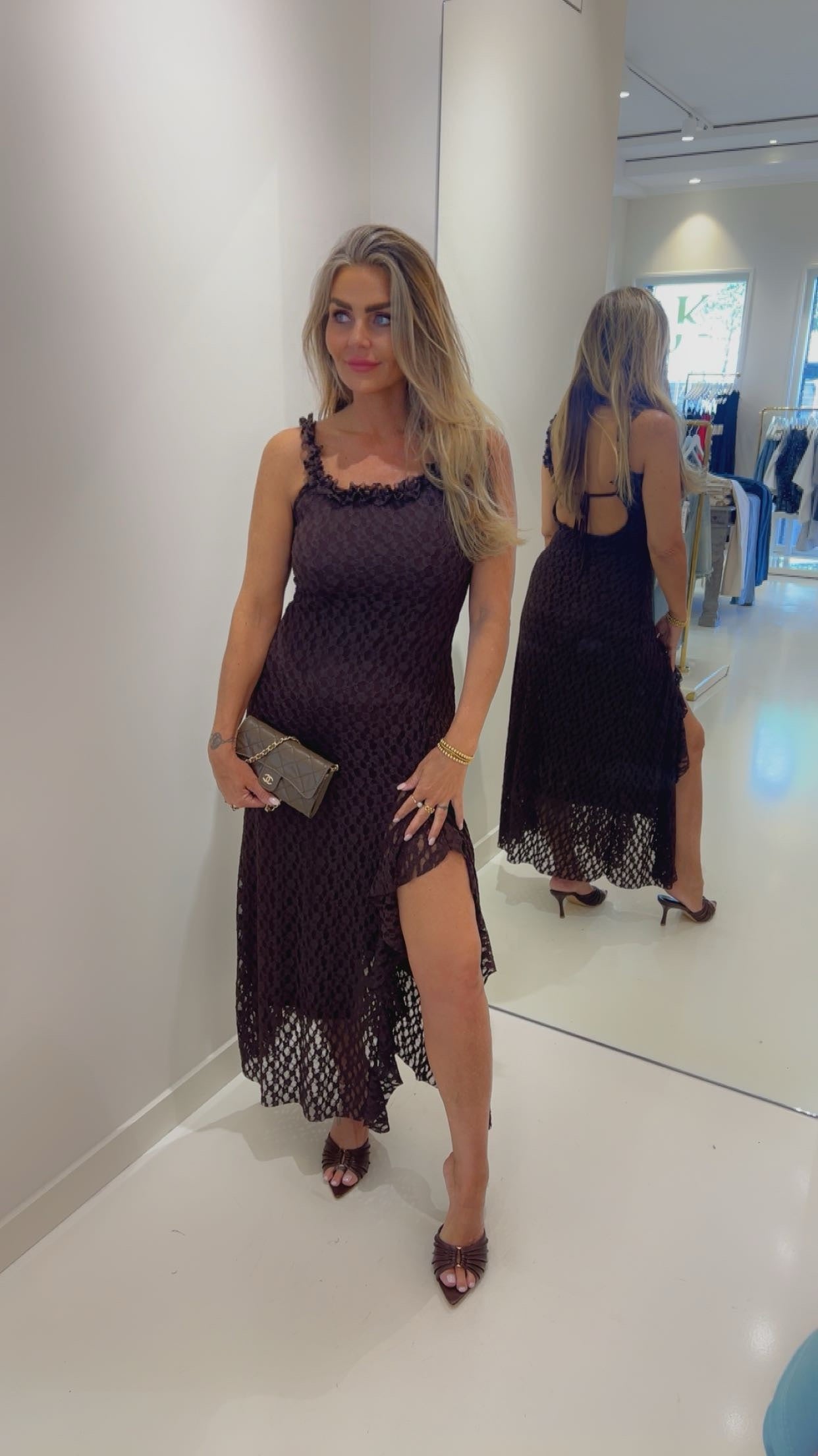 Aurora dress brown