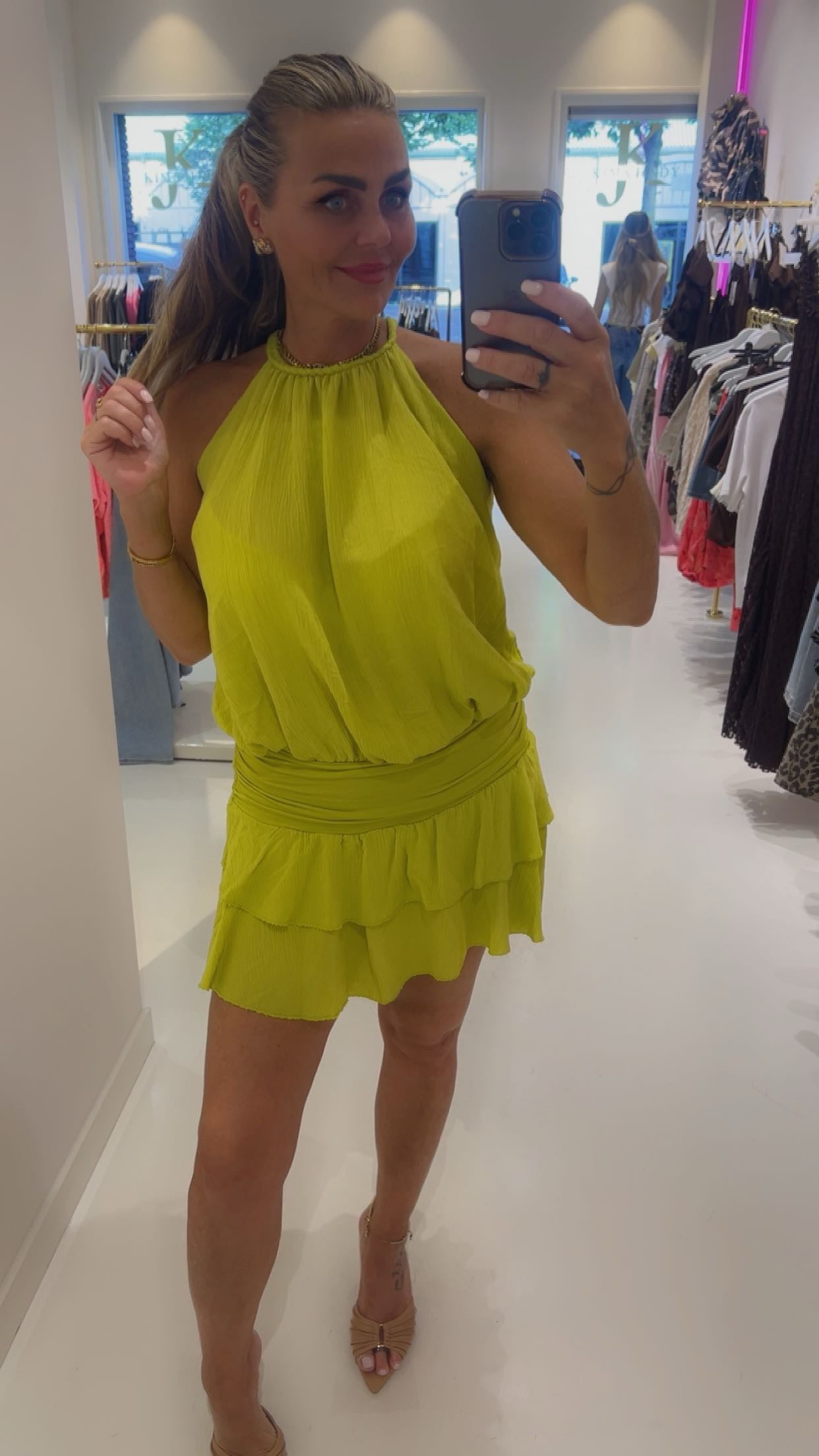 Lilly dress lime green