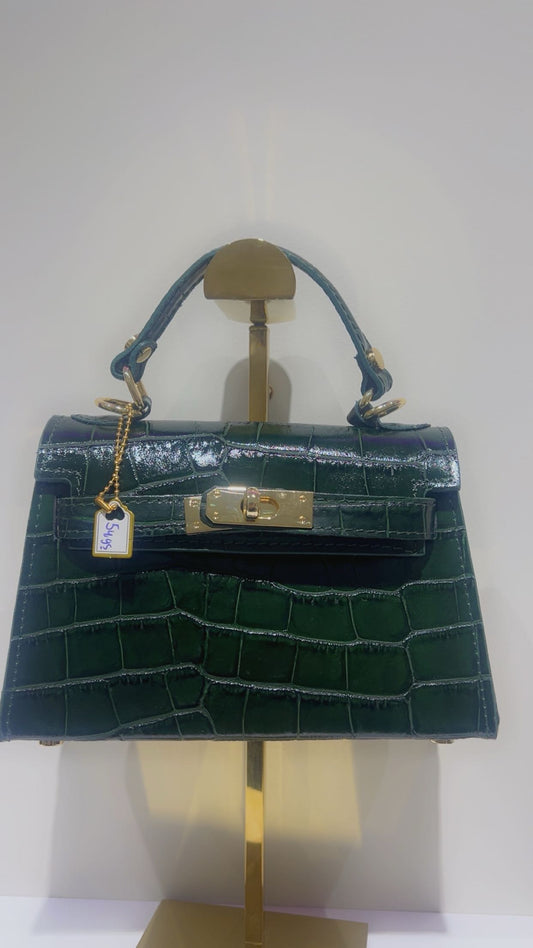 donna bag groen croco