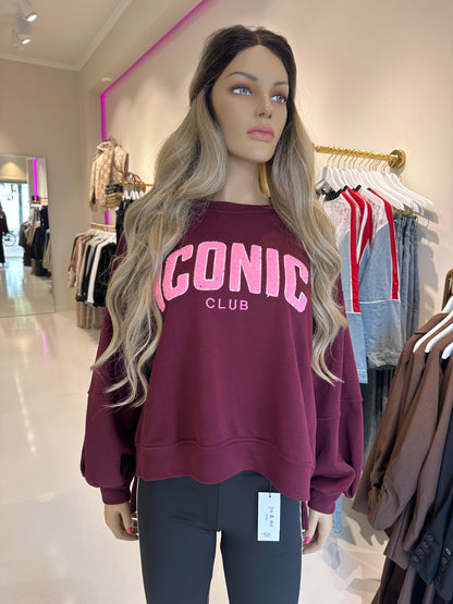 Iconic sweater burgendy