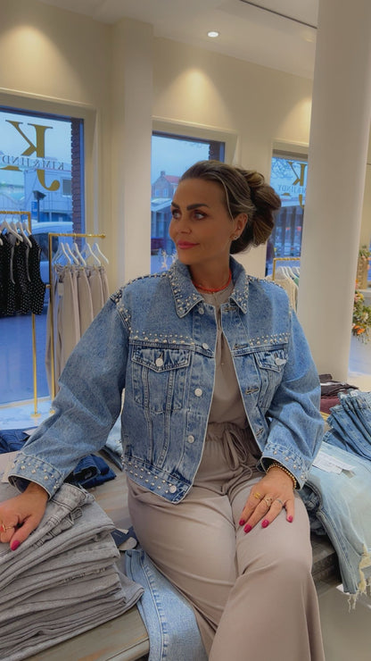 kelly stud jeans jacket