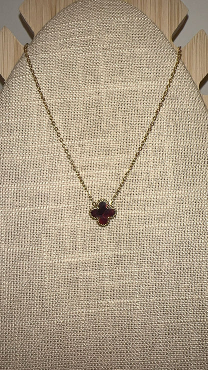 Red clover necklace