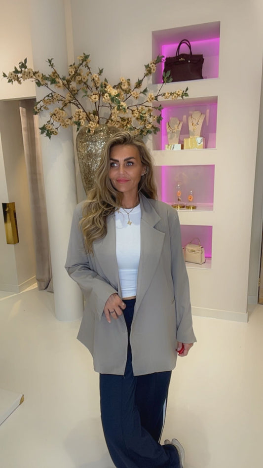Oversized blazer taupe