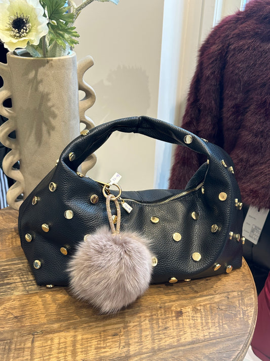 monica stud bag black