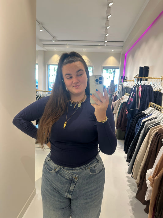 Gina top navy
