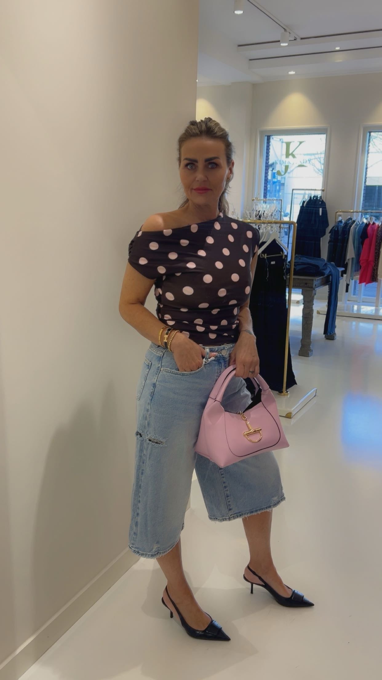 polka top bruin