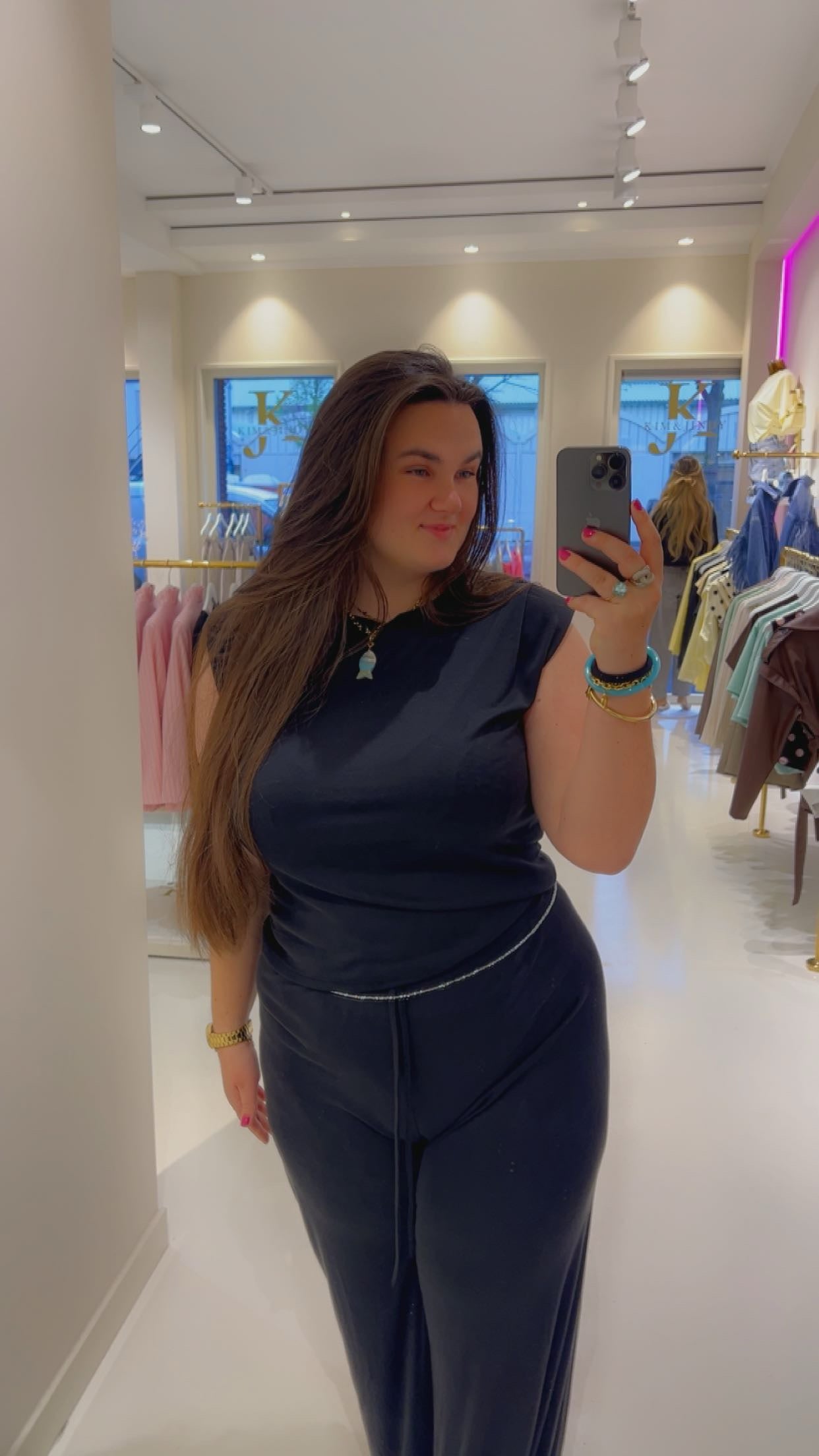 demi set zwart