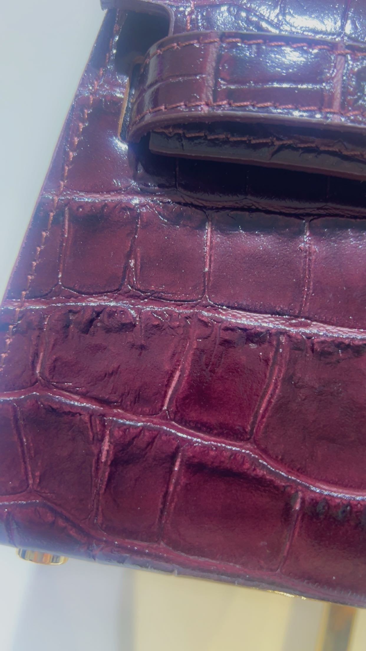 Donna bag burgendy croco