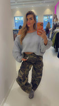 Oversized offsholder sweater grey