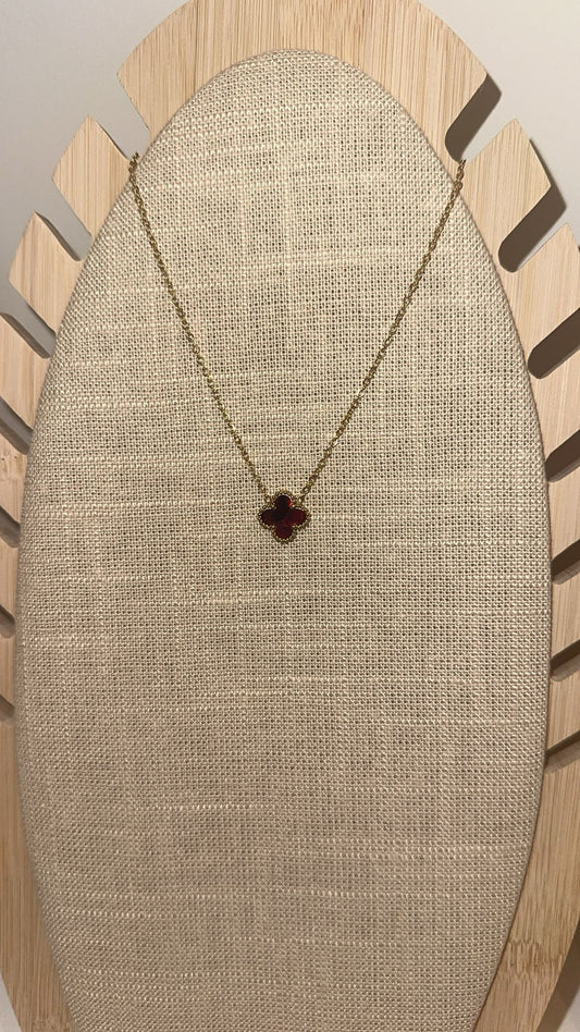 Red clover necklace