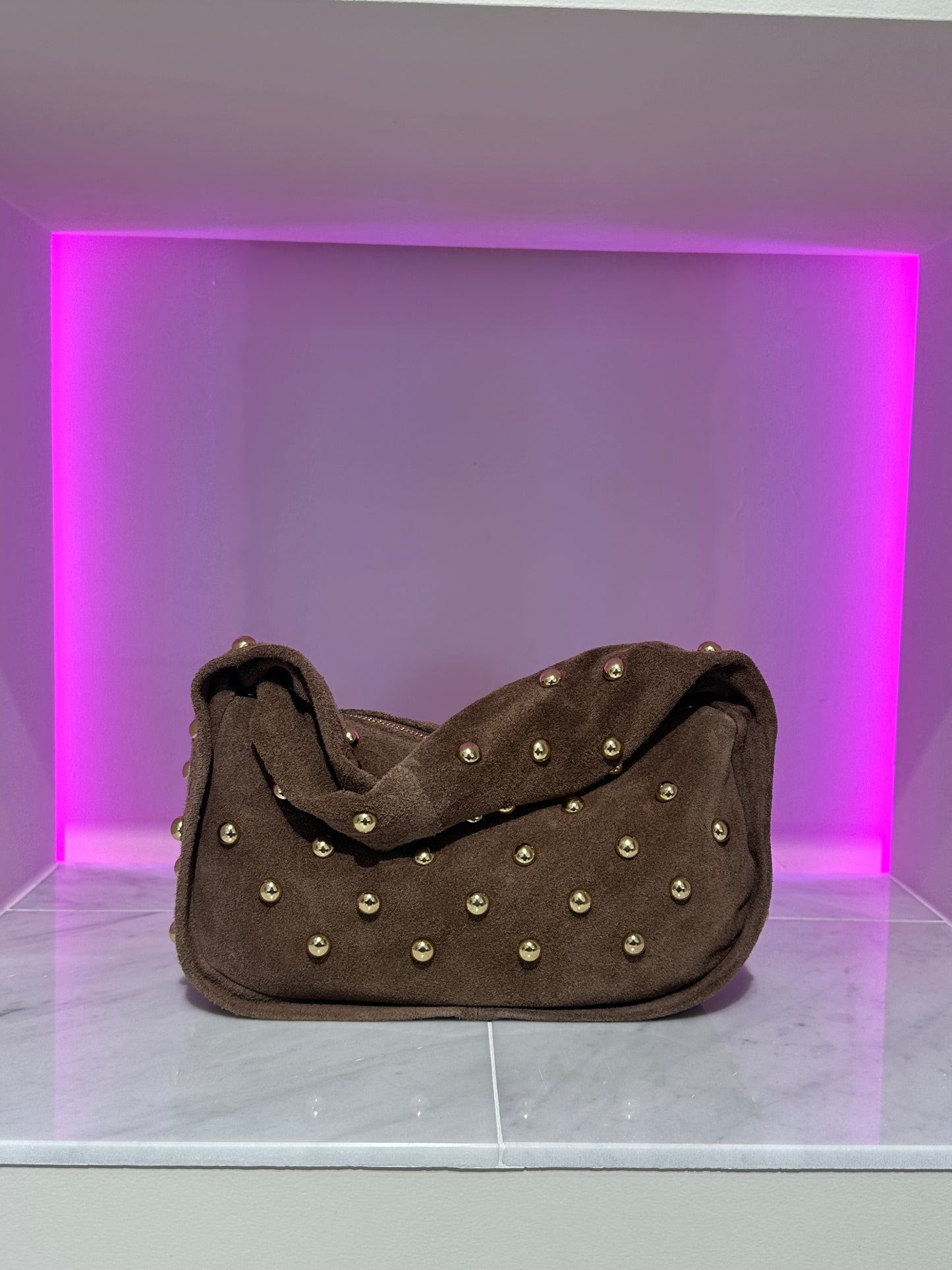 Mickey bag suède bruin