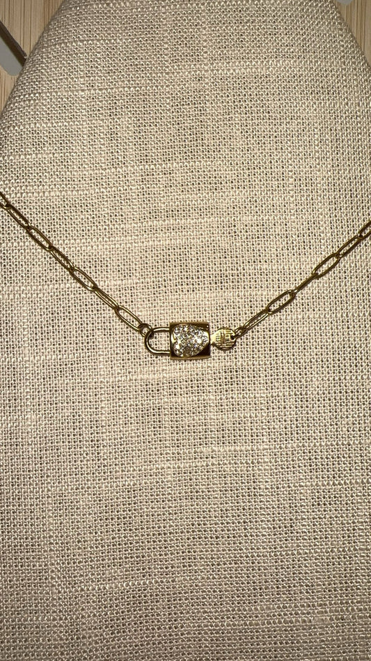 Lock key necklace