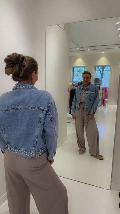 kelly stud jeans jacket