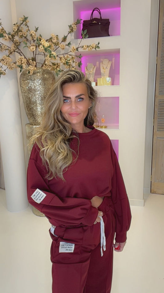 Perfect sweater set burgendy