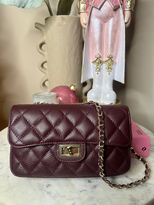 chantal bag burgundy