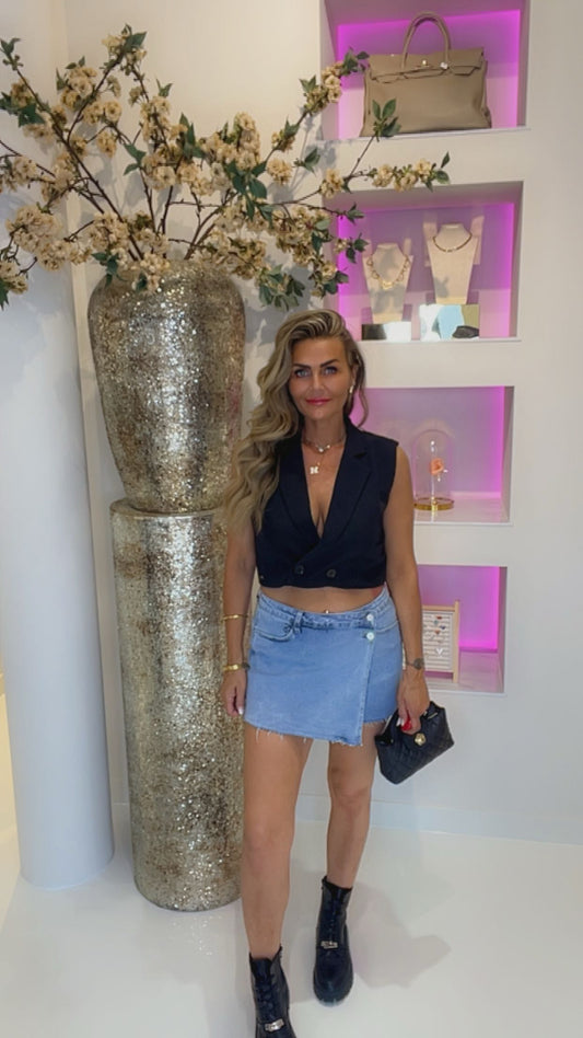 jeans skort