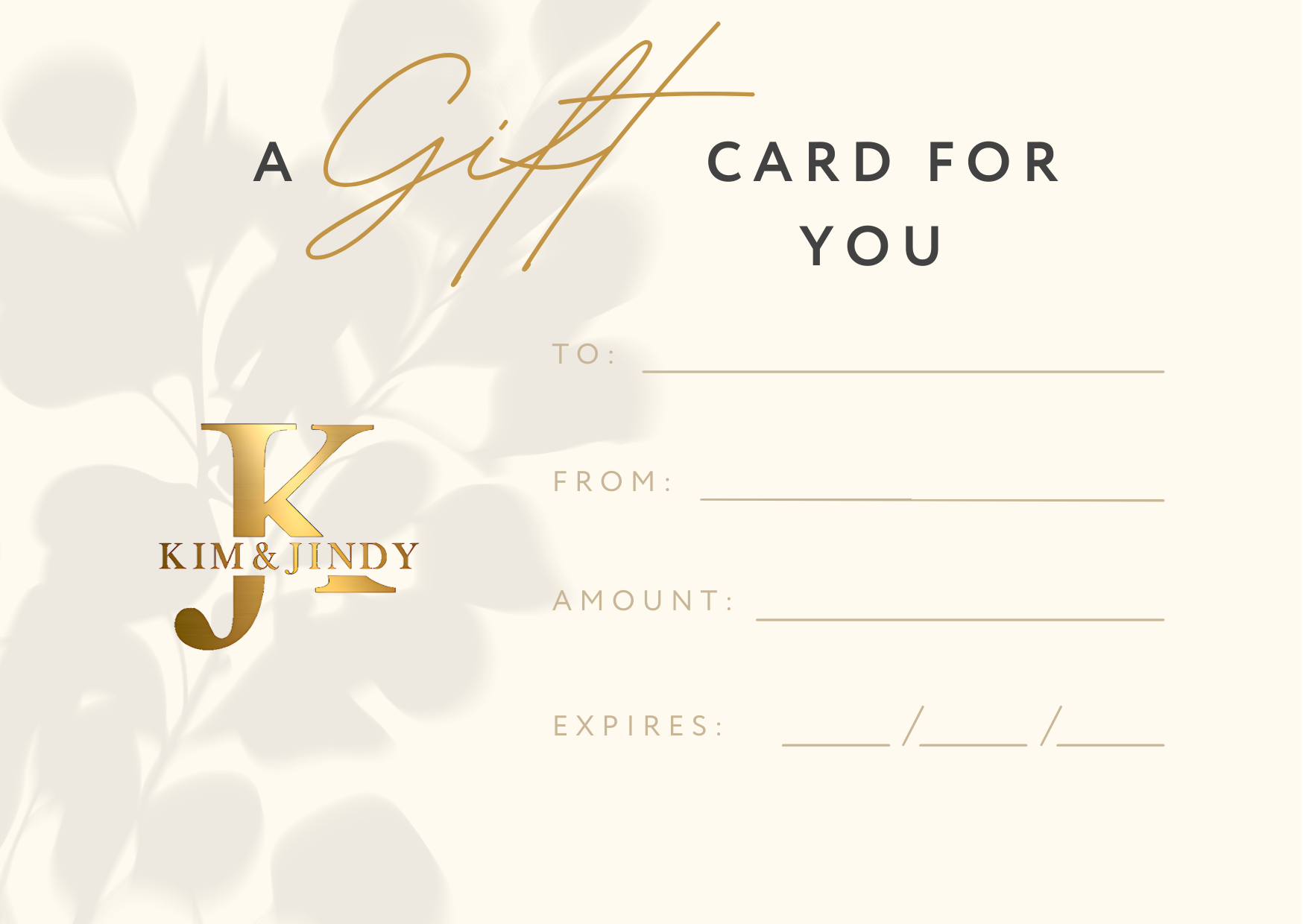 kim&jindy Cadeaubon