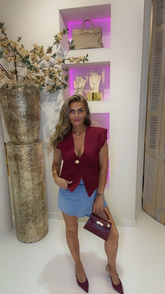 Gilet Bordeaux laatste !