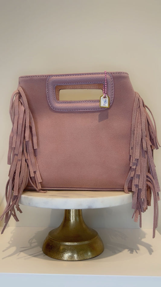 fringe bag roze