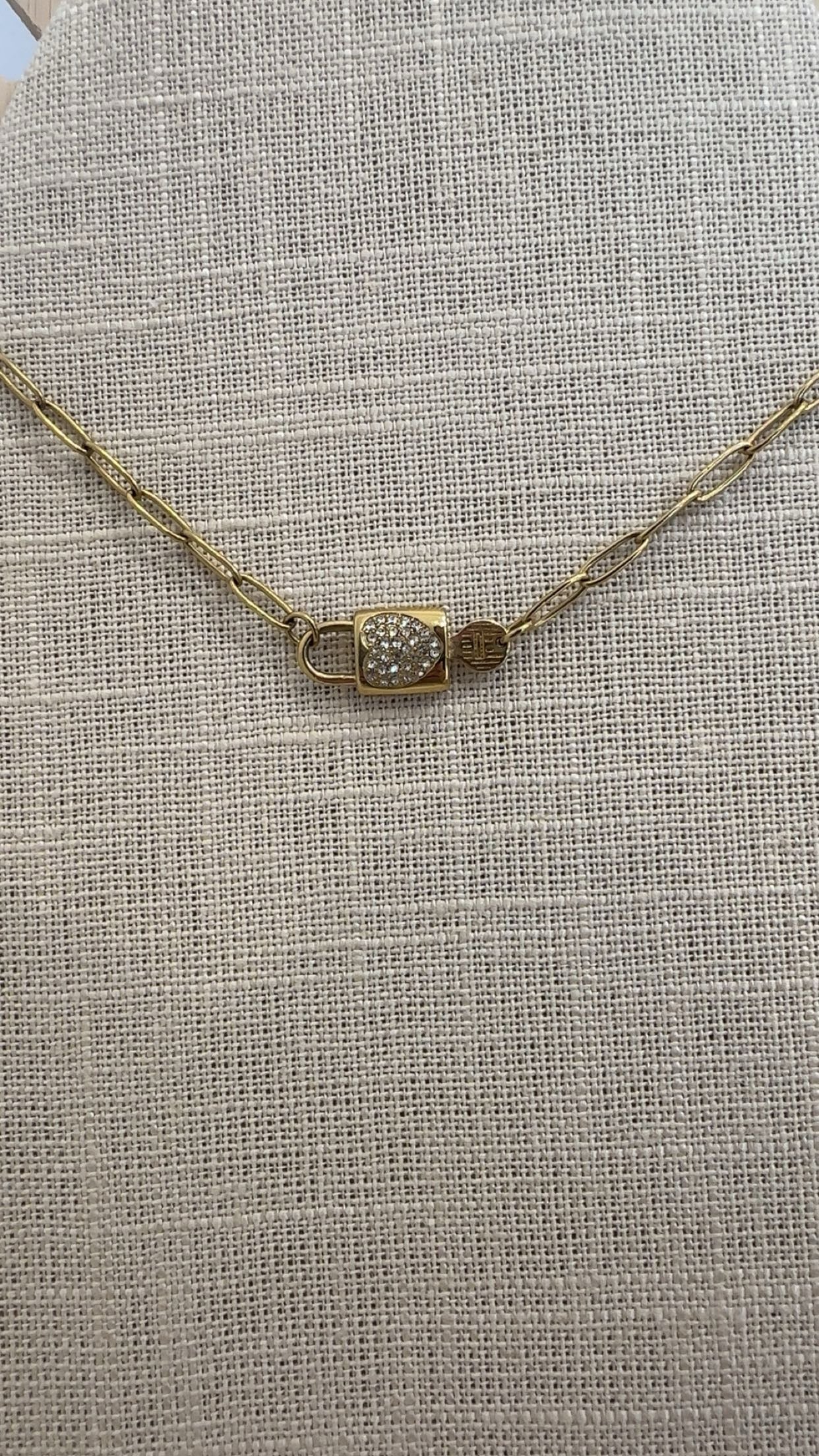 Lock key necklace