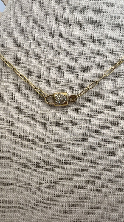 Lock key necklace