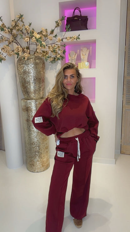 Perfect sweater set burgendy