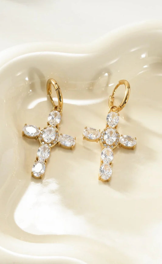 cross earrings