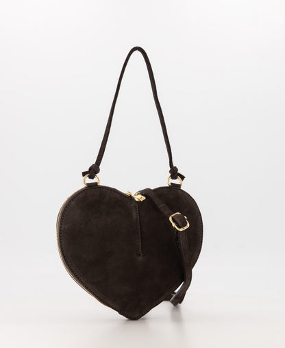 lamour suède tas dark brown