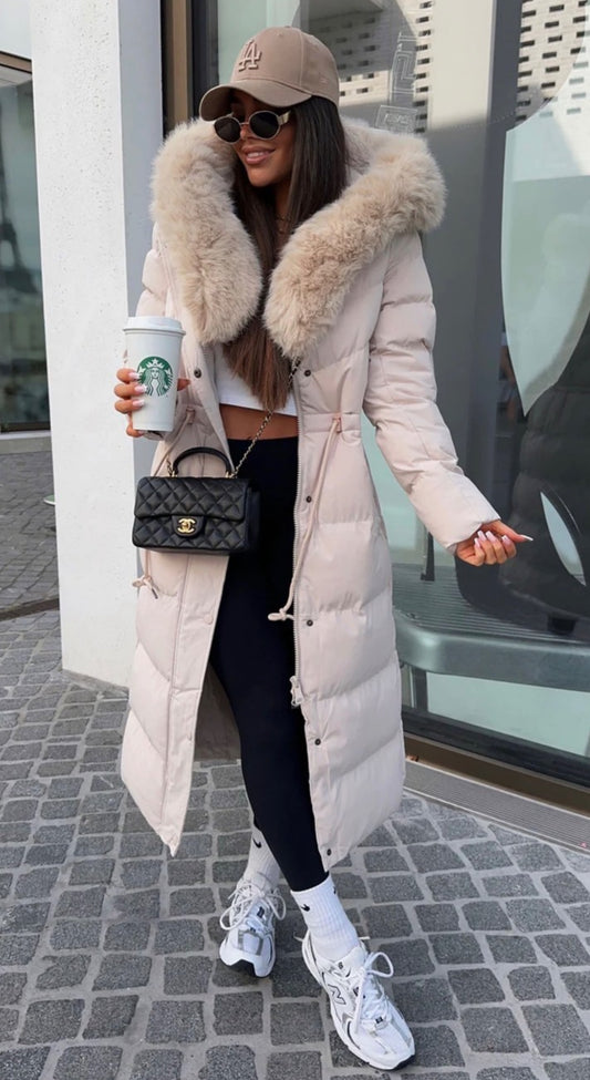 Diva winterjas beige