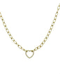open hart golden strass necklace