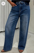 jeans blauw.fold  - over