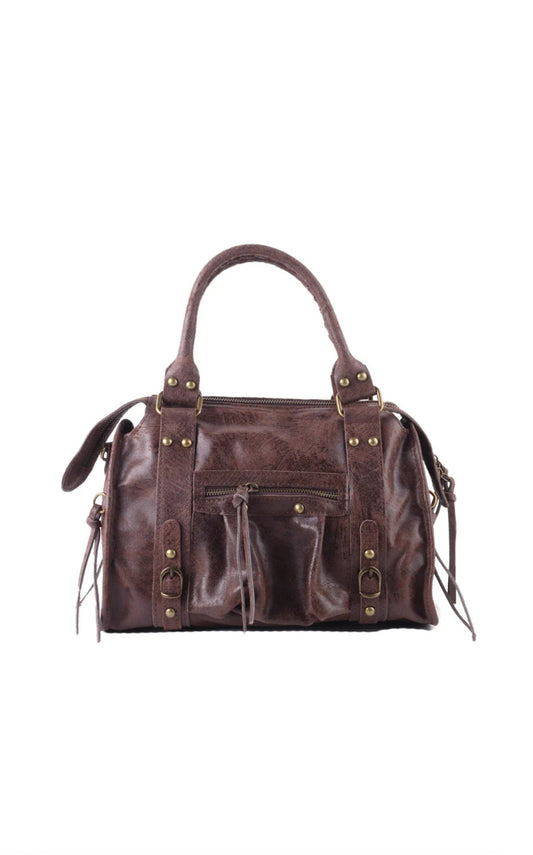 city bag dark brown medium