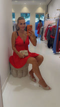 Stud dress rood